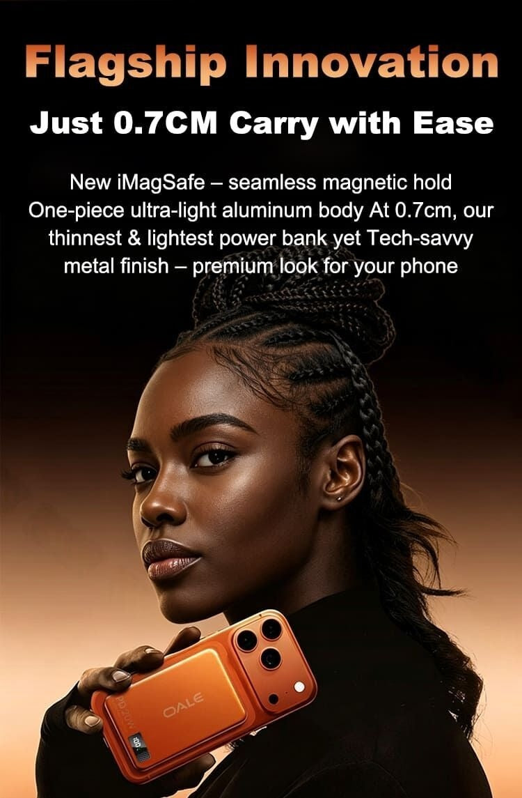 Oale iMagsafe Slim Magnetic Wireless Power Bank, 5000mAh 20W