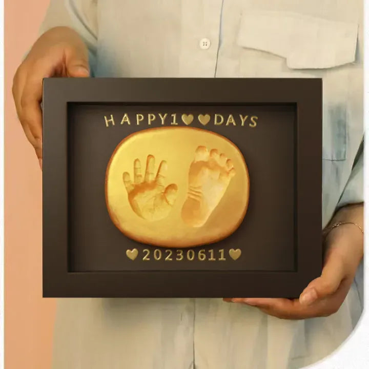 Baby Handprint & Footprint DIY Casting Frame with Shadow Box