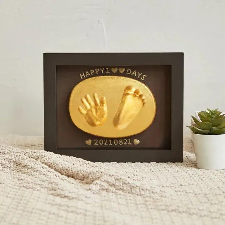 Baby Handprint & Footprint DIY Casting Frame with Shadow Box