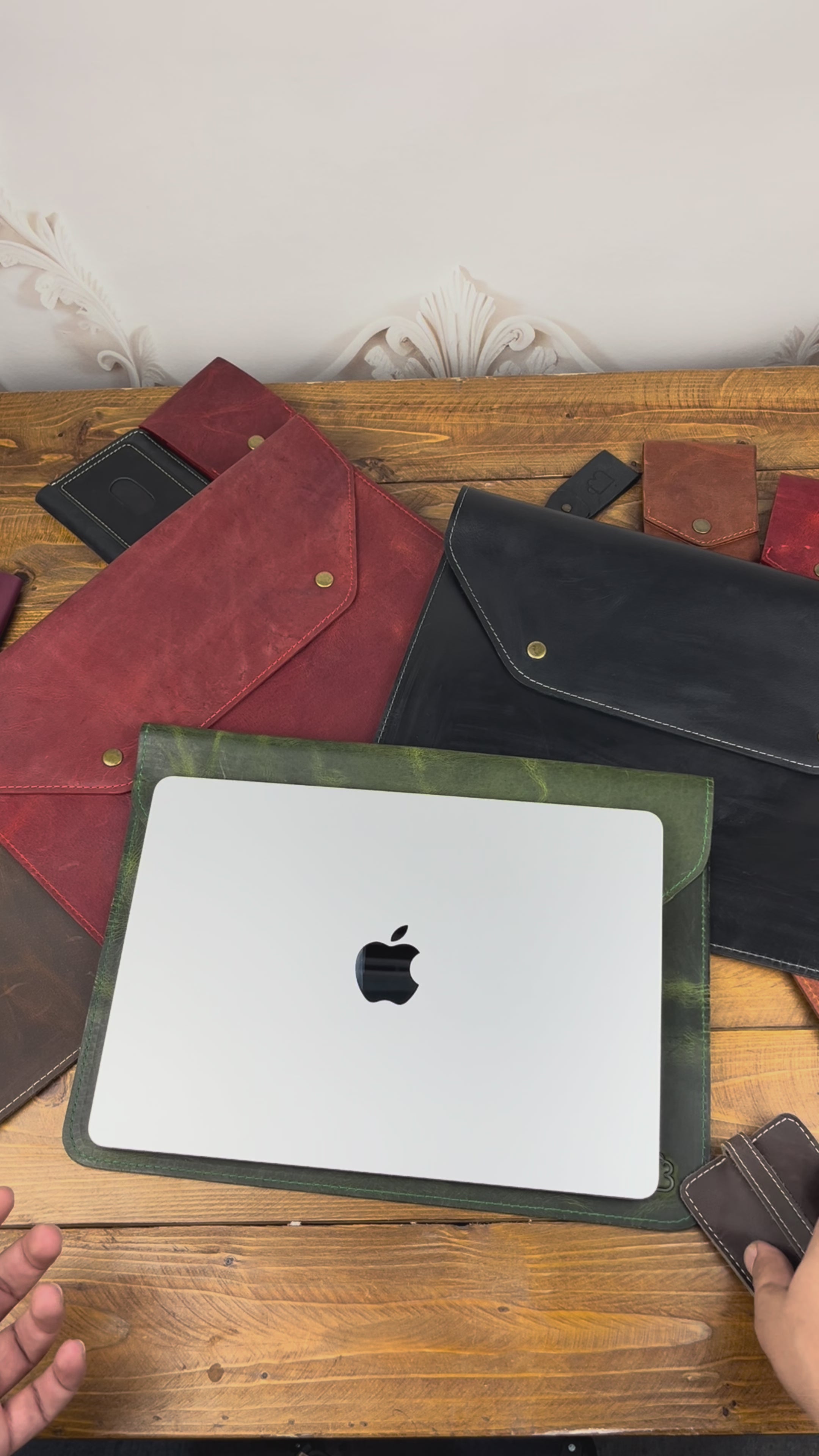 Handcrafted 100% Genuine Leather Key Pouch & Executive Car Key Cover | Bazaro.ae